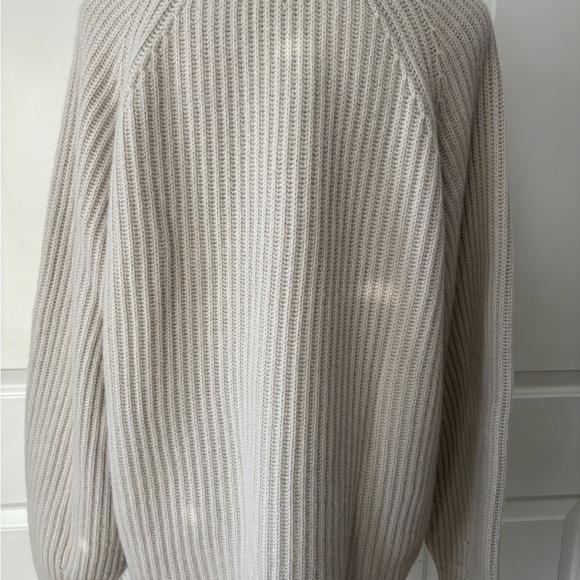 COS Grey Ribbed Cashmere Oversized Sweater L - Picture 4 of 6